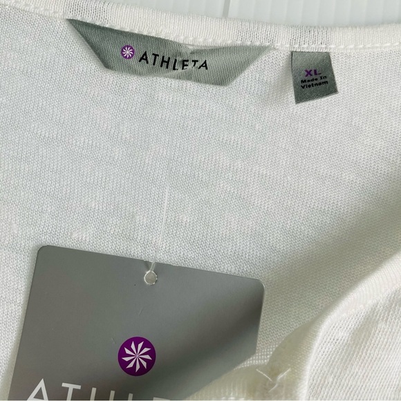 🆕 Athleta white Long Sleeve Tee lightweight top NWT - Picture 3 of 6